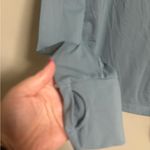 Title Nine  Slate Blue Super Soft Funnel Neck Cinch Side Pull Over Top Medium Photo 3