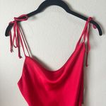 Nordstrom NWT Ke-Ned-Ik Red Sating Ruched Cocktail Party Dress Size Small Photo 3