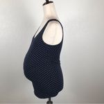 H&M  Mama polkadot stretch navy tank top S Photo 2