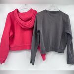 Outdoor Voices  gray and red sweatshirt and hoodie size small‎ Photo 1