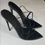 La Femme  Black Strappy Heels Photo 1