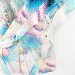 BCBGMAXAZRIA  Womens M/L Dove Watercolor Floral‎ Kimono Sleeve Tunic Top Coverup Photo 7