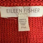 Eileen Fisher  Red Italian yarn Sweater 100% Hemp Small Cardigan Casual Boho PM Photo 4