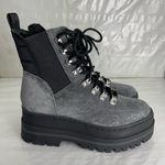 🐱NEW Shoes Marc Fisher Women's Lace-Up Platform Boots, Gray,6.5 Photo 0