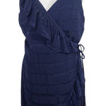 Emerald Sundae Navy Wrap Dress NWT Size Large Navy Chiffon Wedding Guest Dress Photo 0