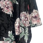 Newbury Kustom Women’s Black Velvet Floral Open Front Kimono Cardigan Photo 9