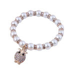 Fashion Simple Owl Pendant Bracelet White Photo 0