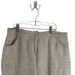 J. Jill Women's Size 12 100% Linen Tan Oat Cream Breathable Shorts‎ Photo 1
