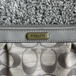 Coach  Shantung Pleated Grey‎ Wristlet Bag Silver Accents Photo 2