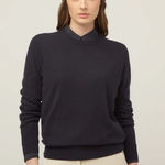NWT Tilley Cashmere Crewneck Sweater in Black Size Medium Photo 0
