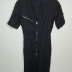 Reformation ‎ Black Linen Jumpsuit Photo 6