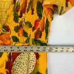 Farm Rio  size small fruit lovers Yellow Floral Maxi Dress dragon fruit tropical Photo 11