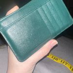 Dolce & Gabbana Green Leather & Crystal Logo Zippy Cardholder Photo 5