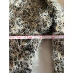 BKE  Boutique Fuzzy Leopard Print V-Neck Cozy Sweater Women's Size L Photo 4