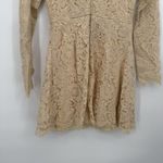 Bohme Cream Lace Long Sleeve Mini Dress Size Medium Cotton Boho Photo 7