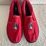 Ralph Lauren Polo  Women’s Harbour II Bear‎ Red Canvas Shoes Women's Size 5 Photo 4
