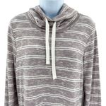 Nordstrom Olive + Oak Cowl Neck High Low Hem Tunic Oversized Striped Pullover Top Small Photo 14