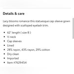 Eliza J Illusion Cap Sleeve Gown  3/4 sleeves blue lace dress size 6 wedding 1299 Photo 2