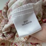 Rose + Olive Womens Floral Blouse Sz Small Smocked Waist V-Neck Colorful Everyday Photo 5