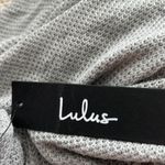 Lulus Personal Record Heather Grey Knit Balloon Sleeve Sweater Top Photo 2