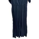 Anthropologie  Maeve Jaqueline Jacquard Jumpsuit Leopard‎ Print Navy Blue Size XL Photo 11