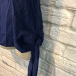 Haute Hippie NWT  XS Prussian Blue 100% Silk Halter Neck Open Back Blouse Top Photo 4