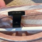 J.Crew  Women’s Linen T Shirt Stripes Neutral Size Medium Photo 3