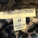 John Paul Richard  Faux Fur Vest Sleeveless Coat Womens M Glam Dressy Coffee Photo 14