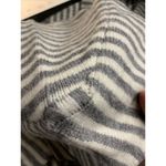 Anthropologie NEW  Serena V-Neck Sweater Striped Gray White Pullover top SZ XS Photo 4