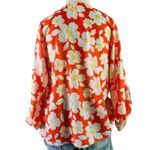 Vine & Love Orange and White Floral Blouse Photo 4