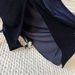 Jump Vintage 90s  Stretchy Sapphire Blue Velvet Column Dress XS S Photo 8