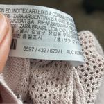 ZARA | Pink Loose Knit Lightweight Short Sleeve Top Sz L Photo 9