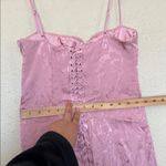 House Of CB  M A-C Ophelle Pink Jacquard Lace Up Bodycon Midi Dress NWOT Photo 10