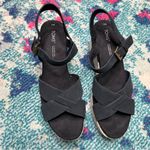 Toms NEW  Willow Wedge in Black Suede Photo 2