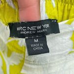 Andrew Marc Marc New York Chartreuse Floral High Waisted Wide Leg Crop Pants M Linen Blend Photo 10