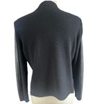 Brochu Walker Draped Collar Wool/ Cashmere Cardigan Sweater in Black Size Medium Photo 2