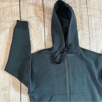 Thirdlove quilted dark teal small zip up hood sweatshirt Photo 1