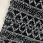 Hugo Buscati size small knit heart Black white vintage mini dress off shoulder y Photo 3