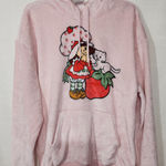Strawberry shortcake fleece hoodie women's size Medium Pink Photo 0