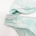 Becca Womens Tie Dye Crystal Ribbed Knit Plunge Cutout Low Rise Bikini Set M Photo 1