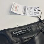 Stradivarius  Black Faux Leather Cargo Pants Photo 3