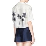Rag and Bone  silk palm tree print crop top shirt Photo 1