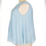 Lane Bryant  Light Carolina Blue Textured Crochet Lace Blouse Plus Size 22 / 24 Photo 2