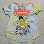 Nickelodeon ‎ yellow and white tie dye t-shirt size M Photo 0