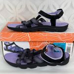 Jsport Kaia Ladies' Strap Black Purple Sandal Size 10‎ Photo 1