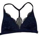 Victoria's Secret Victoria Secret Navy Lace Front Clasp Bralette Photo 0