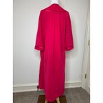 Vintage Deep Pink Zip Front Robe Satin Trim Sz Small Photo 1