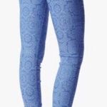 7 For All Mankind Pants The Skinny Moroccan Blue Jacquard 30 7FAM Womens Photo 1