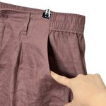 Madewell Neale Shorts 100% Linen Chino Brown High Rise Women’s Size 14 Photo 4