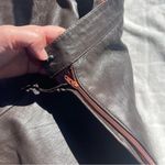 Vintage women’s Brown chocolate 100% Leather pants zippers buttons biker size 4 Photo 4